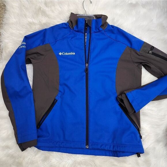 Columbia Titanium Blue/gray Full-zip Womens Coat Jacket Sz Lg - Picture 8 of 12